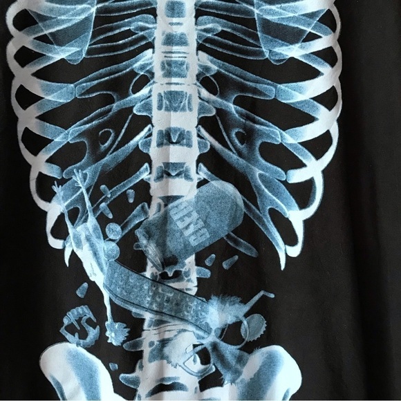 Silly skeleton T-shirt.  Unisex.  Mens size 2XL. - Picture 2 of 7